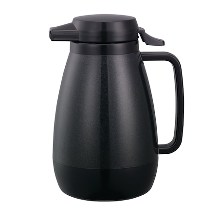 Service Ideas Thermo-Serv Push Button Server, 20 oz., Plastic, Black PB501BL